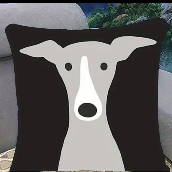 New Throw Pillow Cover Greyhound IG Sighthound Whippet Dog 18x18 - Picture 4 of 6